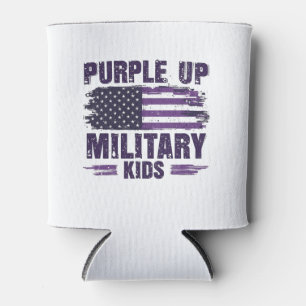 Rafraîchisseur Pour Canette Purple Up Militaire Enfants Mois de sensibilisatio