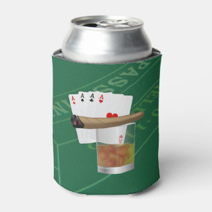Rafraîchisseur Pour Canette Quatre As, Un Verre et Un Cigar