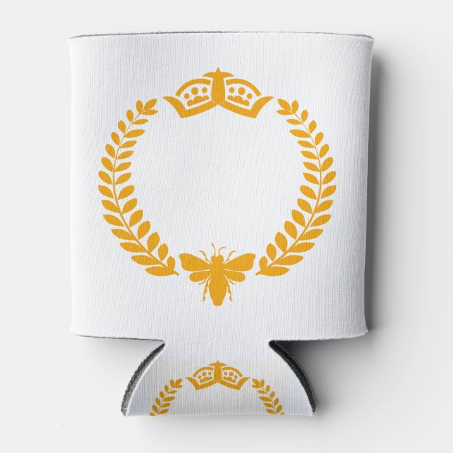 Rafraîchisseur Pour Canette Queen Bee. Laurel avec Bee et Crown (Devant)