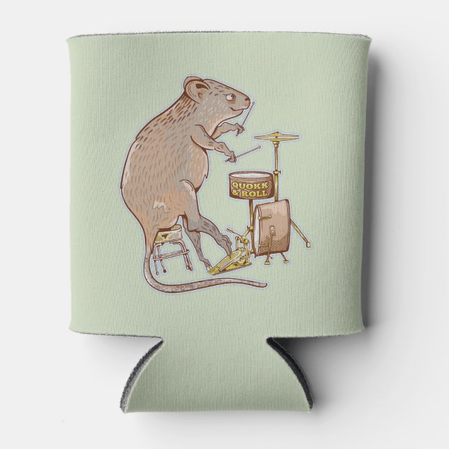 Rafraîchisseur Pour Canette Quokka Jouer des tambours (Devant)