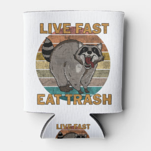 Rafraîchisseur Pour Canette Raccoon - Live Fast Eat Trash
