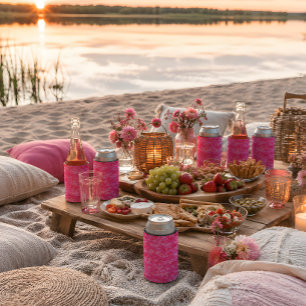 Rafraîchisseur Pour Canette Rafraîchisseur de canette floral rose pâle