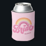 Rafraîchisseur Pour Canette Rainbow Bride Retro Personnalisé<br><div class="desc">Rainbow Bride Retro Personnalisé Can Cooler</div>