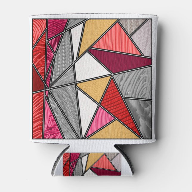 Rafraîchisseur Pour Canette Rainbow Stripes Design abstrait (Devant)