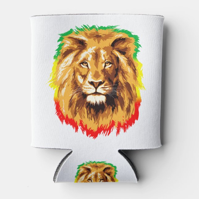 Rafraîchisseur Pour Canette Rasta Lion de Juda (Devant)