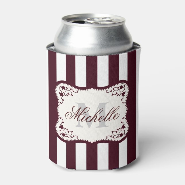 Rafraîchisseur Pour Canette Rayures et monogrammes (Can devant)