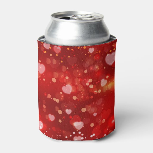 Rafraîchisseur Pour Canette Red Hearts et Bokeh (Can devant)