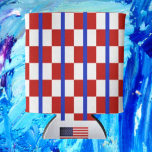 Rafraîchisseur Pour Canette Refroidisseur de boisson à rayures damier patrioti