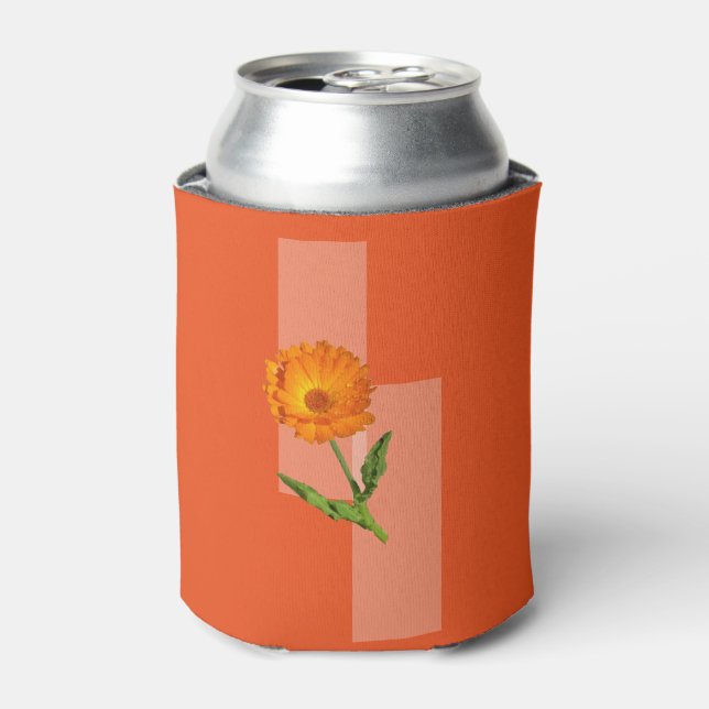 Rafraîchisseur Pour Canette Refroidisseur de boisson - Souci sur fond orange (Can devant)