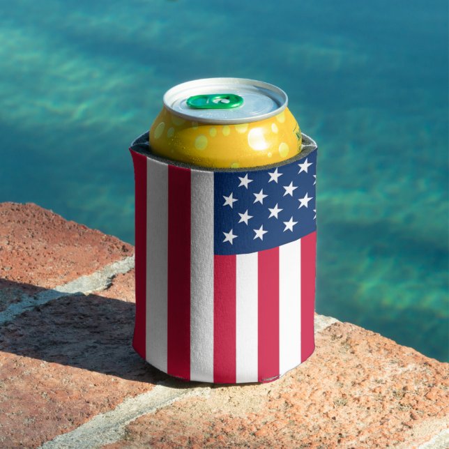 Rafraîchisseur Pour Canette Refroidisseur de canette avec drapeau américain (Piscine in situ)