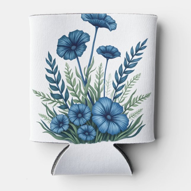 Rafraîchisseur Pour Canette Refroidisseur de canette Boho avec un design flora (Devant)