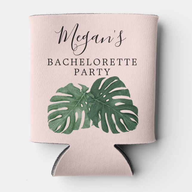 Rafraîchisseur Pour Canette Refroidisseur de canette de Bachelorette Monstera  (Devant)