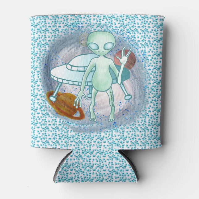 Rafraîchisseur Pour Canette Refroidisseur de canette Envahisseur Alien (Devant)
