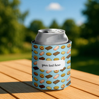 Rafraîchisseur Pour Canette Refroidisseur de canette motif gâteau biscuit art