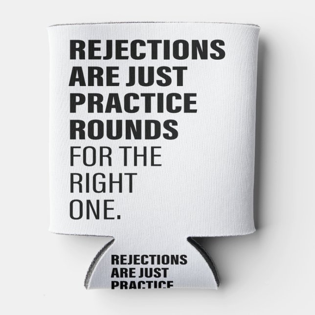 Rafraîchisseur Pour Canette Rejet Encouragement Mot Texte Art Rejet (Devant)