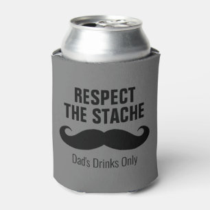 Rafraîchisseur Pour Canette Respectez la stache drôle peut cool cadeau pour le