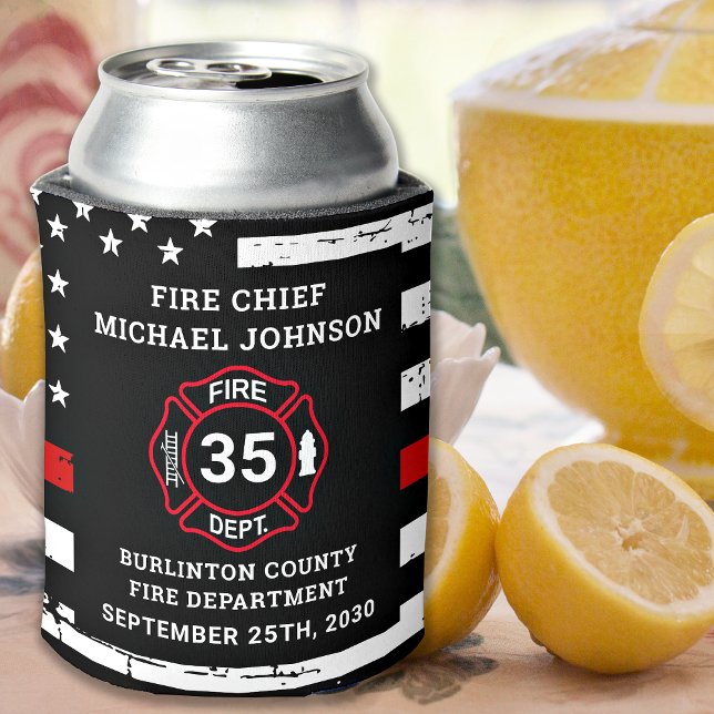 Rafraîchisseur Pour Canette Retraite des pompiers Croix maltaise mince de la L (Créateur téléchargé)