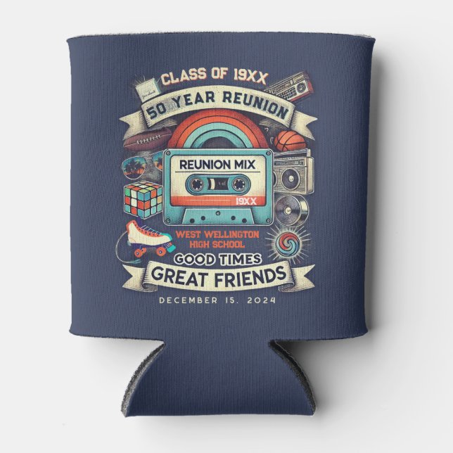 Rafraîchisseur Pour Canette Rétro 50 ans Lycée Réunion 70's - Cassette (Devant)