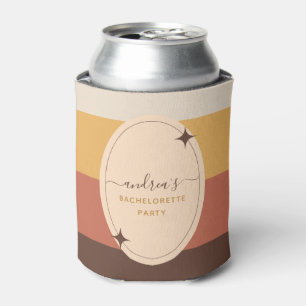 Rafraîchisseur Pour Canette Retro 60s les années 70 Striped Bachelorette Party