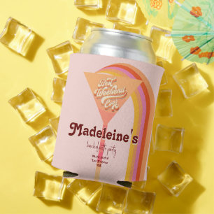 Rafraîchisseur Pour Canette Retro Arch Vintage Sunset Bachelorette Bienvenue