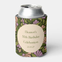 Retro Boho Green Cute Floral Custom 50e anniversai