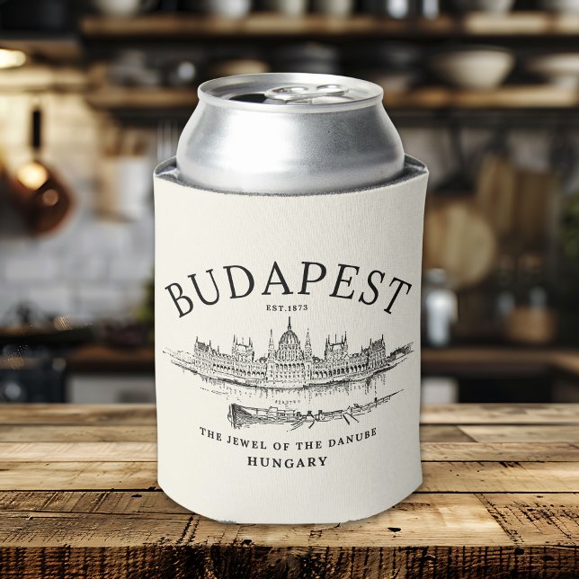 Rafraîchisseur Pour Canette "Retro Budapest: Eternal Beauty of Hungary’s Heart (Créateur téléchargé)