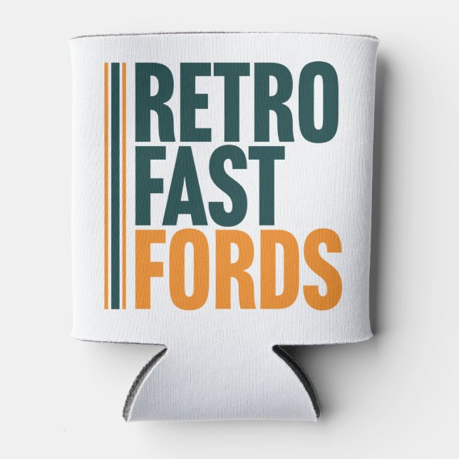 Rafraîchisseur Pour Canette Retro Fast Fords Can Cooler (Devant)