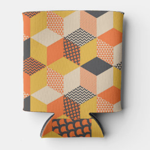 Rafraîchisseur Pour Canette Retro Geometry 60s, Vintage Seamless.