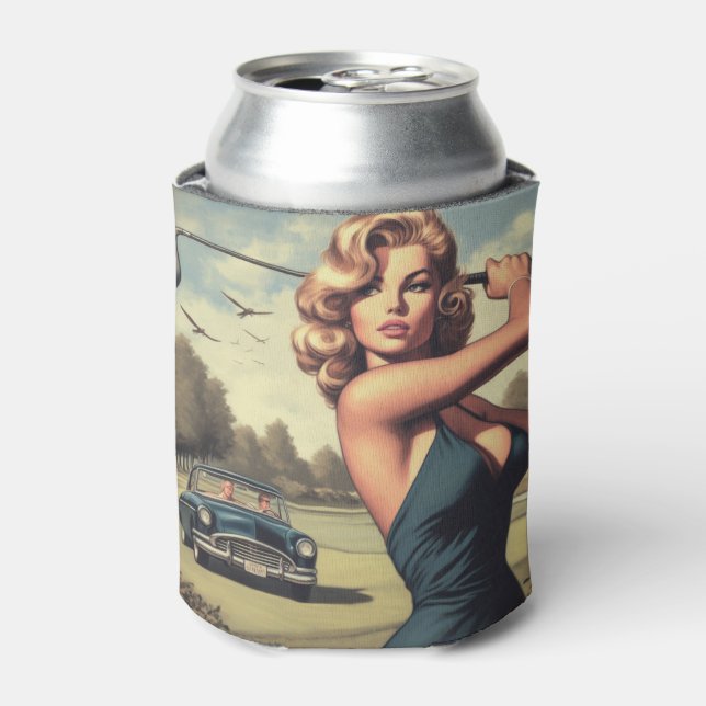Rafraîchisseur Pour Canette Retro Golf Girl (Can devant)