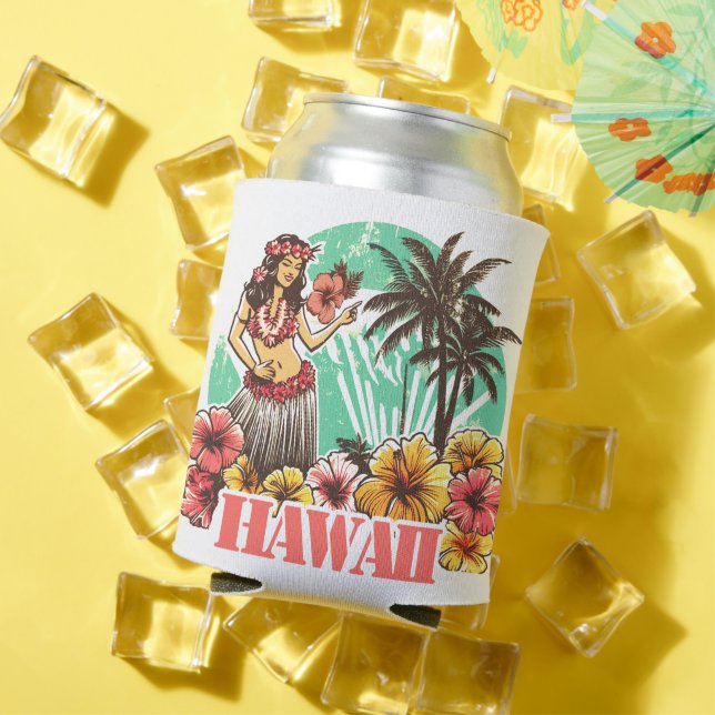 Rafraîchisseur Pour Canette Retro Hawaii (Été in situ)