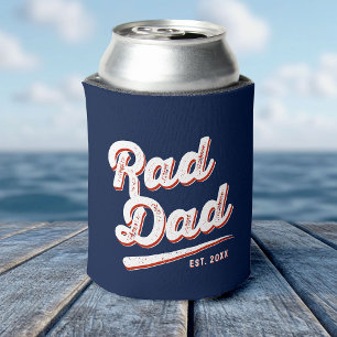 Rafraîchisseur Pour Canette Retro moderne Rad Papa Fun Vintage Bleu