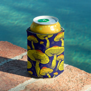 Rafraîchisseur Pour Canette Retro Mushroom Art Can Cooler