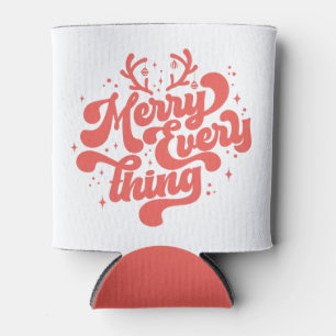 Rafraîchisseur Pour Canette Retro Red White Merry tout Joyeux Noël