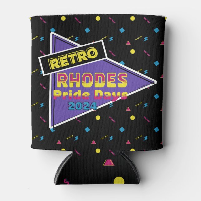 Rafraîchisseur Pour Canette Retro Rhodes Pride Days 2024 peut refroidir (Devant)