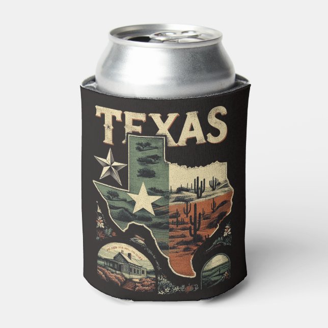 Rafraîchisseur Pour Canette Retro Texas (Can devant)