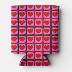 Rafraîchisseur Pour Canette Retro Vintage À damiers coeur Motif Y2K