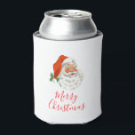 Rafraîchisseur Pour Canette Rétro Vintage Jolly Santa Claus de Christmas<br><div class="desc">Une boîte de refroidissement avec une photo festive rétro. Le vieux Père Noël Jolly avec ses joues rousses et son sourire chaleureux et amical. Un peu de nostalgie de l'ancienne école pour les vieux temps,  cette image rappelle les souvenirs des célébrations du passé de Noël.</div>