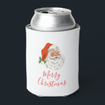 Rafraîchisseur Pour Canette Rétro Vintage Jolly Santa Claus de Christmas<br><div class="desc">Une boîte de refroidissement avec une photo festive rétro. Le vieux Père Noël Jolly avec ses joues rousses et son sourire chaleureux et amical. Un peu de nostalgie de l'ancienne école pour les vieux temps,  cette image rappelle les souvenirs des célébrations du passé de Noël.</div>