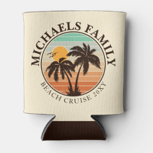 Rafraîchisseur Pour Canette Réunion en famille Summer Sunset Beach Palm Trees 