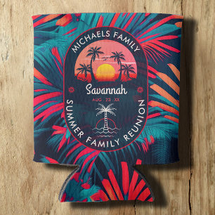 Rafraîchisseur Pour Canette Réunion en famille Summer Sunset Beach Palmier