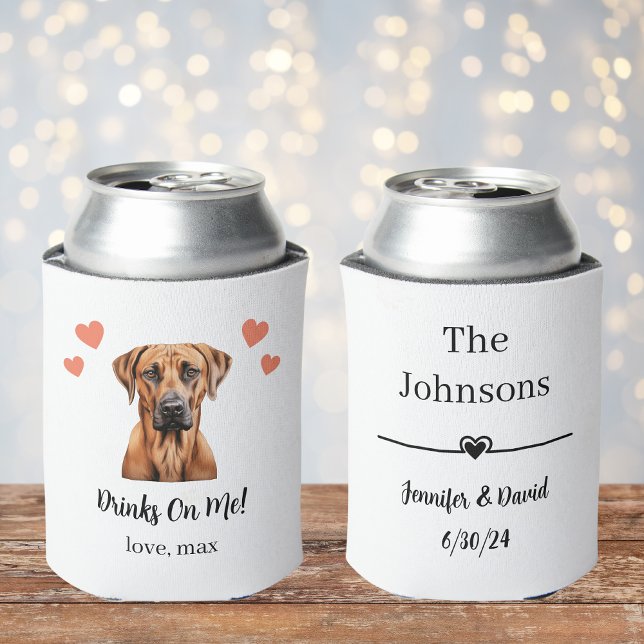 Rafraîchisseur Pour Canette Rhodesian Ridgeback Mariage pour animaux de compag (Créateur téléchargé)