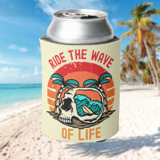 Rafraîchisseur Pour Canette Ride the Wave of Life Surfing  | Motivational Sea