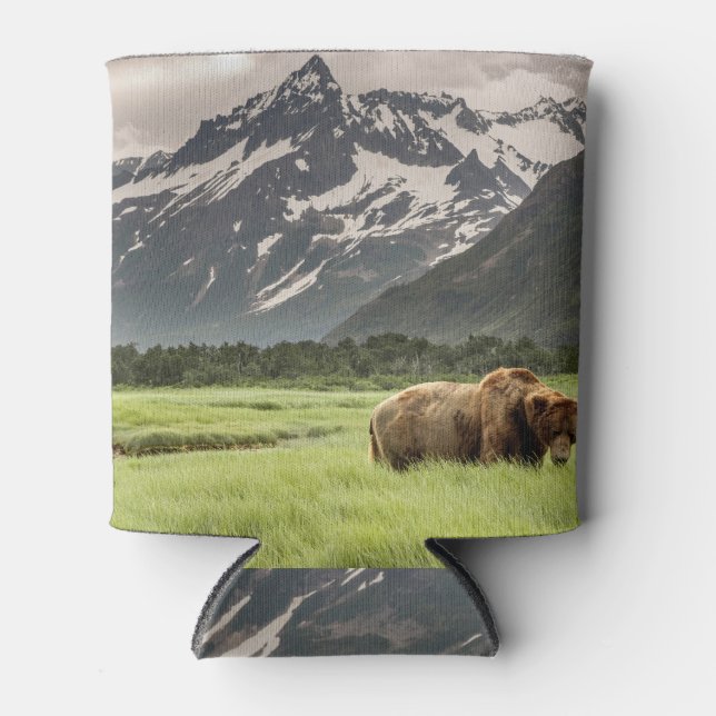 Rafraîchisseur Pour Canette Rive de l'Alaska, grizzli (Devant)