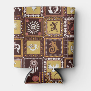Rafraîchisseur Pour Canette Rock Art Imitation : Motif Vintage.