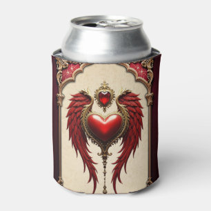 Rafraîchisseur Pour Canette Romance vintage avec coeur et ailes