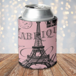 Rafraîchisseur Pour Canette romantique rose vintage paris tour eiffel