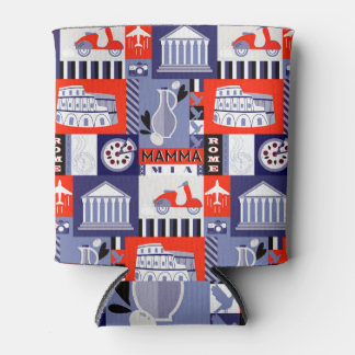 Rafraîchisseur Pour Canette Rome ville, motif sur le thème du voyage.