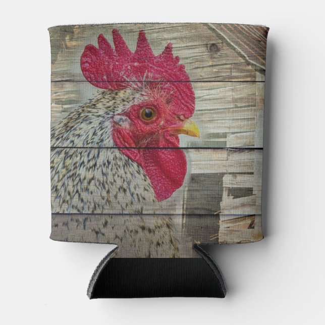 Rafraîchisseur Pour Canette Rooster Rustique Poulet Coop Barne Pouvant refroid (Devant)