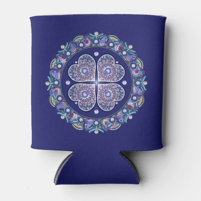 Rafraîchisseur Pour Canette Rosace bleue (Devant)