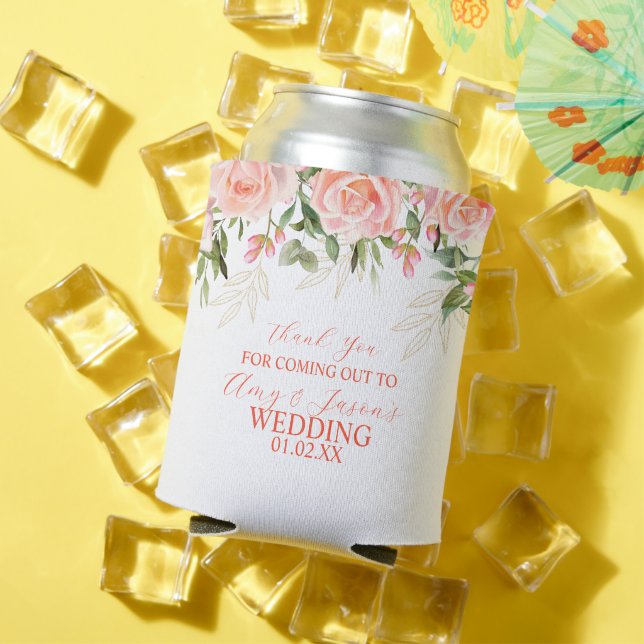 Rafraîchisseur Pour Canette Rosas rose Mariage végétal Brown (Été in situ)